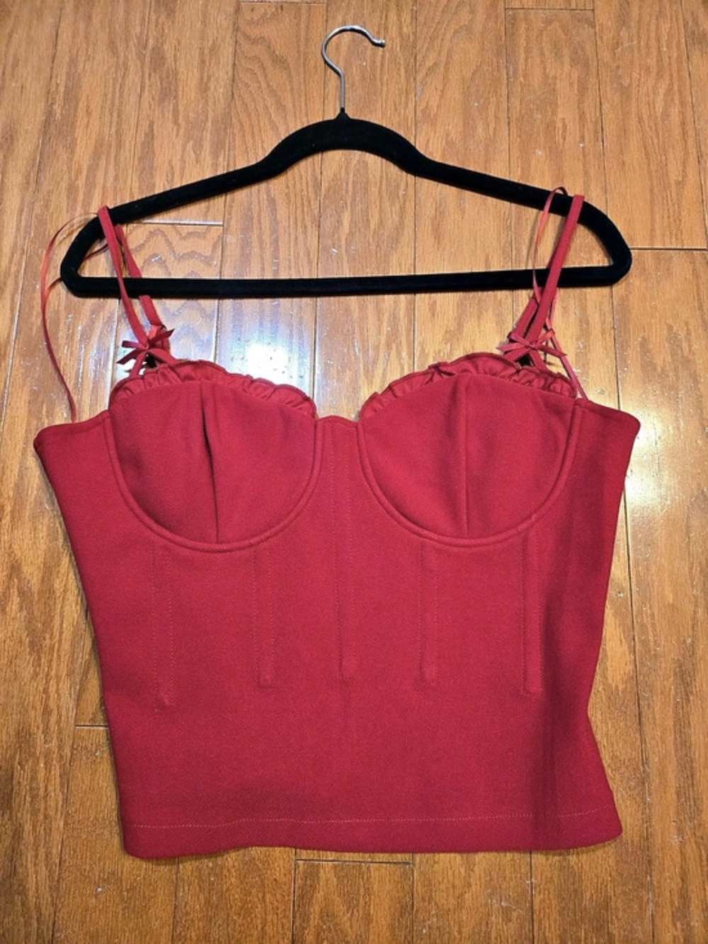ASTR the Label Bustier Camisole in Red Size Large NWT